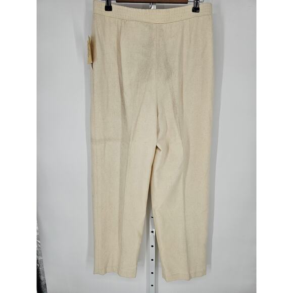 The Commons Women's Cream High Rise Pockets Woolen Pant Size 13/14 NEW - Picture 4 of 6